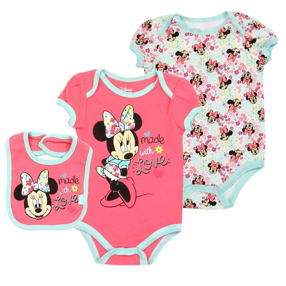 MINNIE MOUSE Girls Newborn 3PC Creeper Set